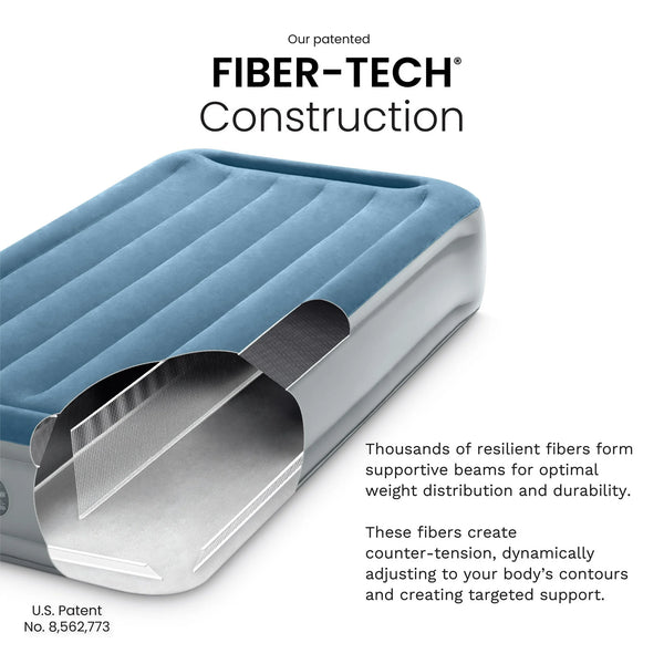 14" Twin Essential Rest Dura-Beam Airbed Mattress with Built-in Pump