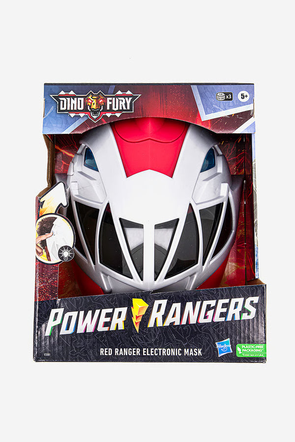 Power Rangers Dino Fury Red Ranger Electronic Mask, Red