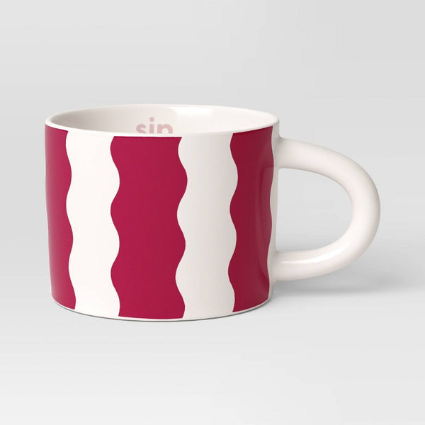 Room Essentials Stoneware Mug - White/Pink