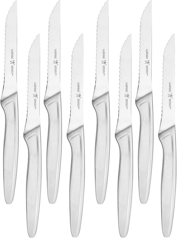 HENCKELS Steak Knife Set of 8, Stainless Steel Knife Set, Silver