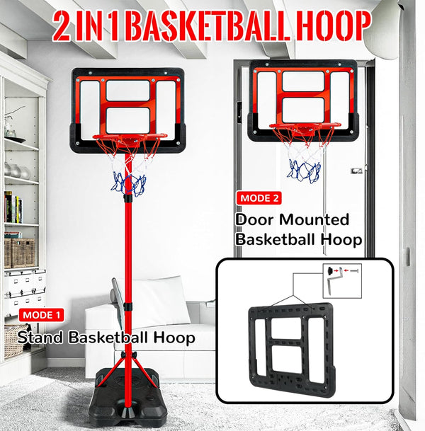 Kids Basketball Hoop with Stand, Adjustable Basketball Set