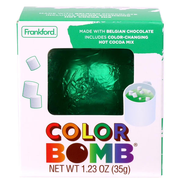 Frankford Hot Chocolate Color Bomb, Milk Chocolate, Green 1.23oz