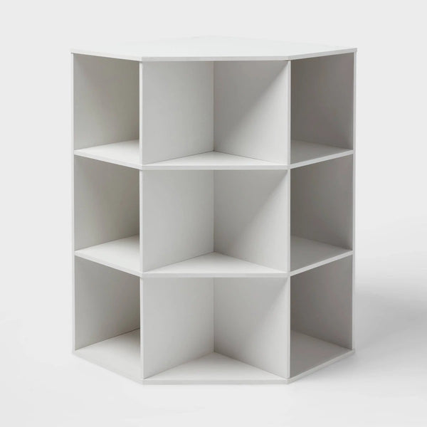11" 9 Cube Corner Book Shelf White - Brightroom™