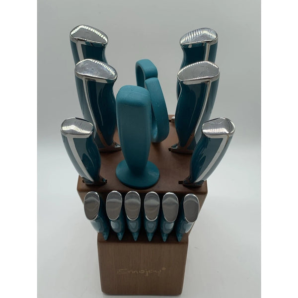 Emojoy German Stainless Steel ARC Series Kitchen Knife Set with Block Read