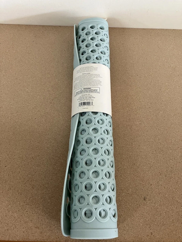 New Made by Design Rubber Slip Resistant Rectangle Bath Mat - Aqua